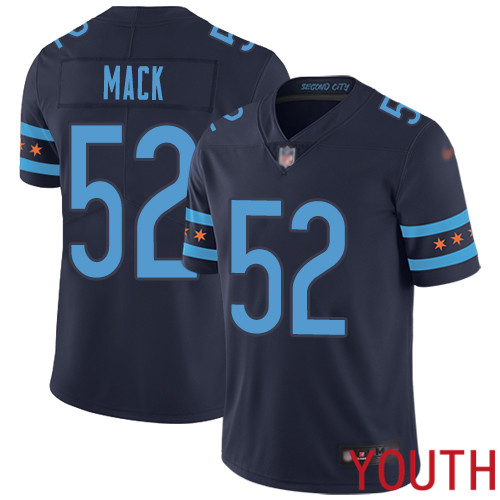 Chicago Bears Limited Navy Blue Youth Khalil Mack Jersey NFL Football 52 City Edition